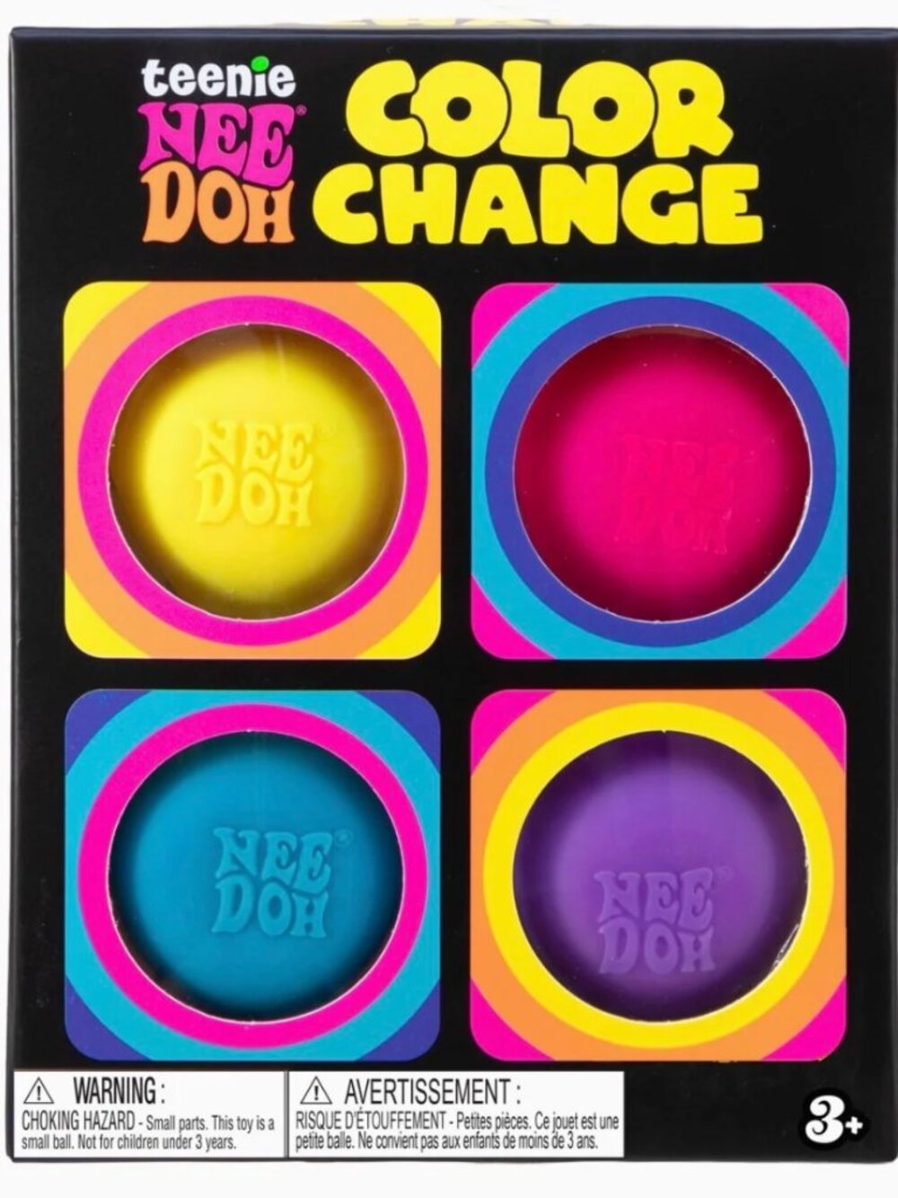 NWT Schylling Teenie NeeDoh Color Change 4-Pack